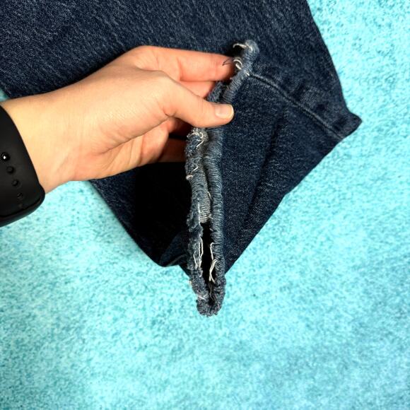 GAP Women’s Y2K Straight Leg Jeans Sz 31/12 Long High Rise 90s Style Dark Indigo - Picture 14 of 16